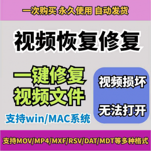 损坏MP4视频修复软件断电恢复工具短片导出摄像机视频文件修复-黄师爷营销圈