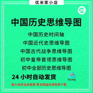 中国思维导图初中朝代近代史时间轴皇帝战争电子版资料图-黄师爷营销圈