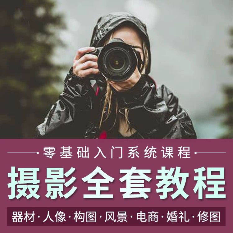 摄影教程数码单反网课课程构图教学人像视频后期人体美食静物素材-黄师爷营销圈