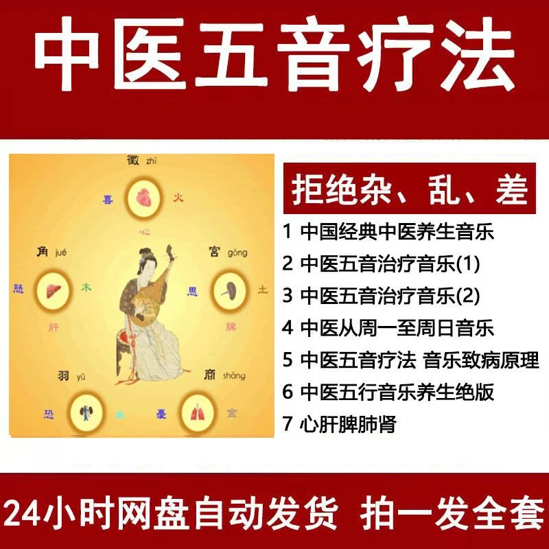 中医音乐疗法五行五音频视频养生馆全套宫商角徵疗愈解压音药mp3-黄师爷营销圈