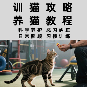 训猫入门培训教学视频课程驯猫教程家庭养猫指南攻略大全注意事项-黄师爷营销圈