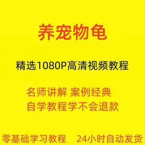 养宠物龟饲养视频教程全套从入门到精通技巧培训学习在线课程-黄师爷营销圈