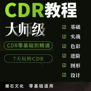 cdr教程视频Coreldraw自学平面设计广告排版零基础入门学习课程-黄师爷营销圈