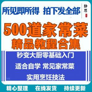 零基础入门自学习培训家常菜做菜教学视频教程私房菜炒菜烹饪厨-黄师爷营销圈