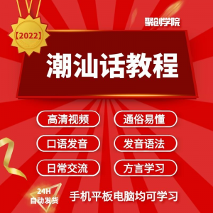 潮汕话视频教程自学习资料教学方言发音培训零基础揭阳潮州语入门-黄师爷营销圈